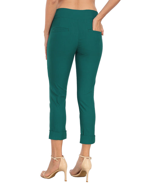 Pull On Capri Pants for Women with Pockets