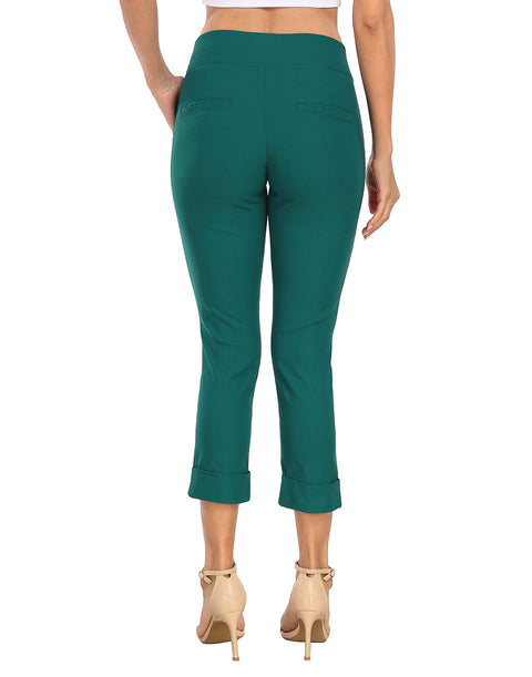 Pull On Capri Pants for Women with Pockets