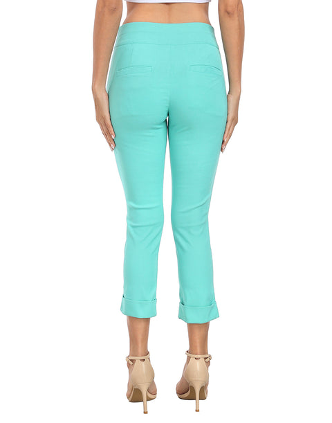 Pull On Capri Pants for Women with Pockets