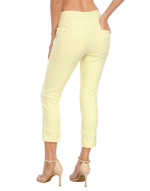 Pull On Capri Pants for Women with Pockets