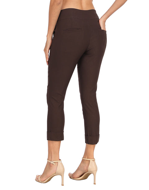 Pull On Capri Pants for Women with Pockets