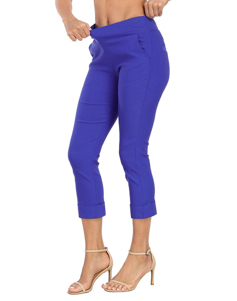 Pull On Capri Pants for Women with Pockets