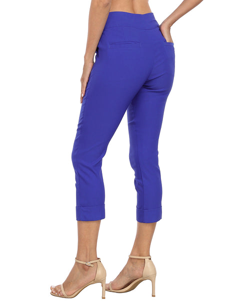 Pull On Capri Pants for Women with Pockets