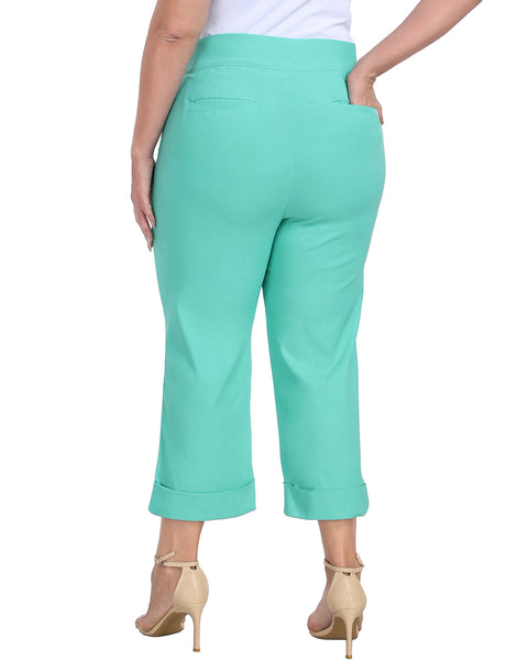 Womens Plus Size Pull On Capris with Pockets