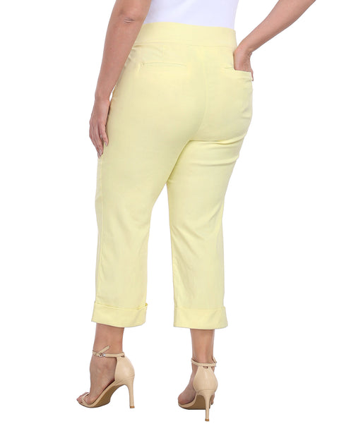 Womens Plus Size Pull On Capris with Pockets