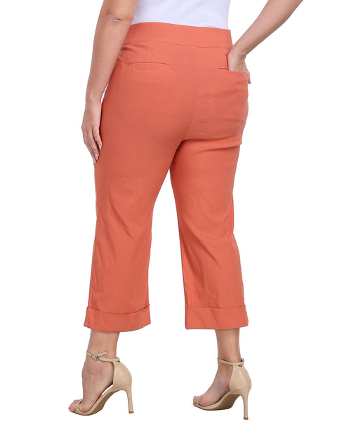 Womens Plus Size Pull On Capris with Pockets