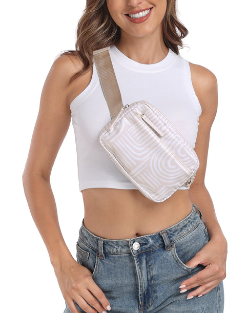 Cross Body Belt Bag 2L Fanny Pack with Adjustable Strap