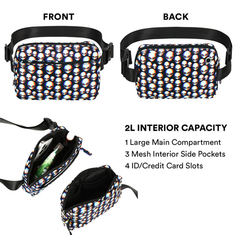 Cross Body Belt Bag 2L Fanny Pack with Adjustable Strap