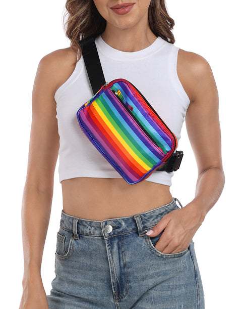 Cross Body Belt Bag 2L Fanny Pack with Adjustable Strap