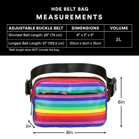 Cross Body Belt Bag 2L Fanny Pack with Adjustable Strap