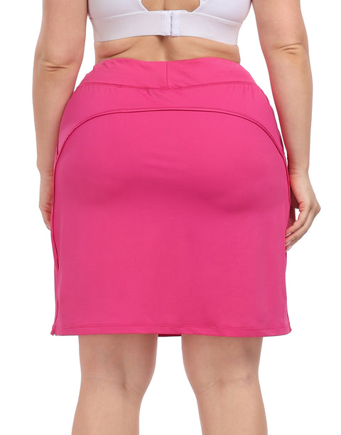 Plus Size Athletic Skort Golf Tennis Skirt with Bike Shorts & Pockets