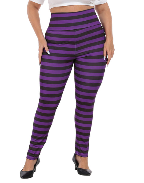 Plus Size High Waisted Halloween Graphic Leggings