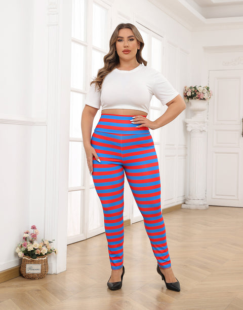 Plus Size High Waisted Halloween Graphic Leggings