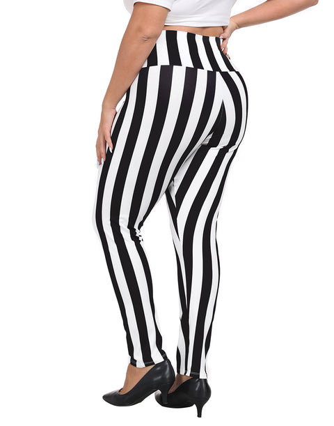 Plus Size High Waisted Halloween Graphic Leggings