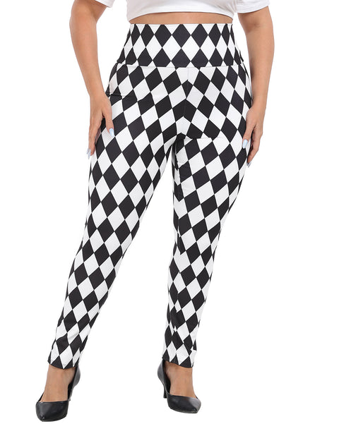 Plus Size High Waisted Halloween Graphic Leggings