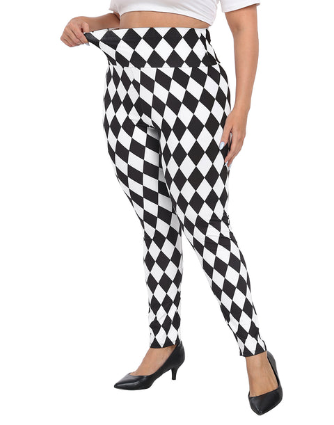 Plus Size High Waisted Halloween Graphic Leggings