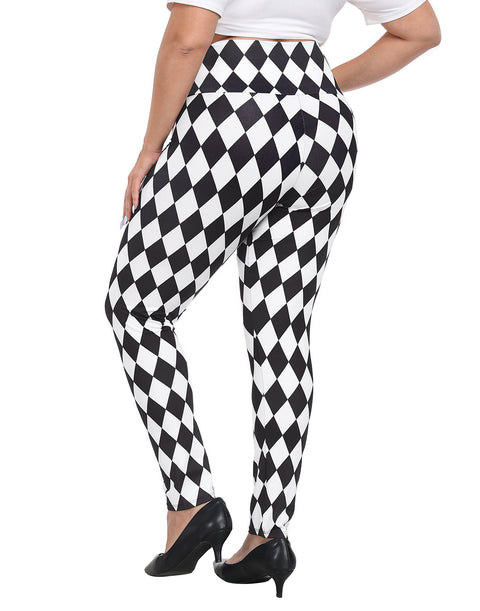 Plus Size High Waisted Halloween Graphic Leggings