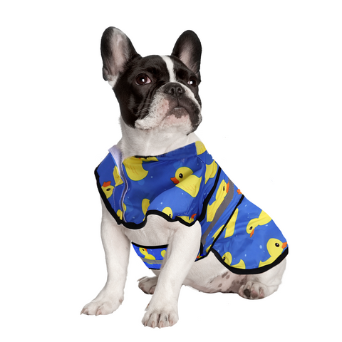 Patterned Dog Raincoat with Hood