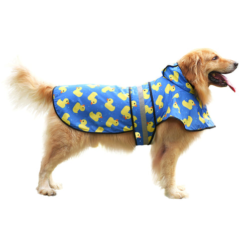 Patterned Dog Raincoat with Hood