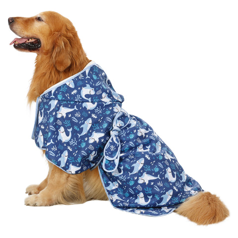 Dog Bathrobe Drying Towel with Hood