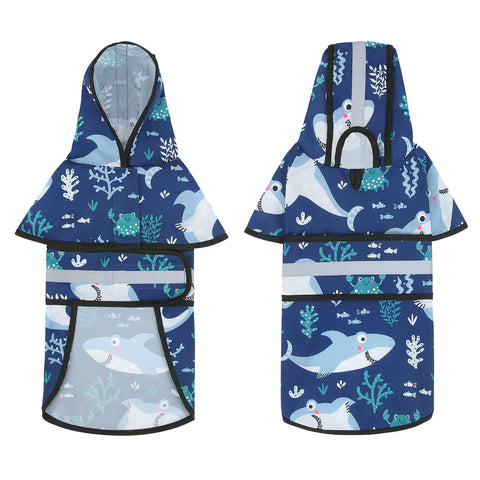 Patterned Dog Raincoat with Hood