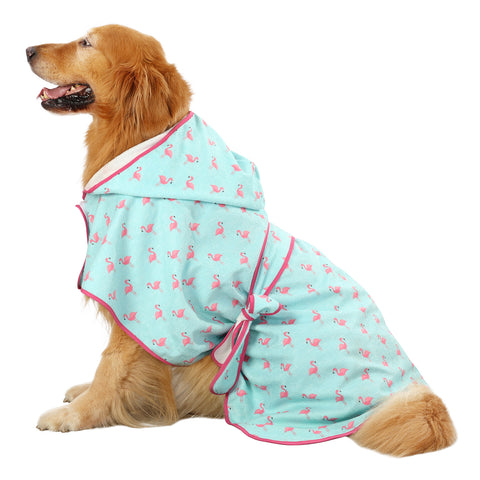 Dog Bathrobe Drying Towel with Hood