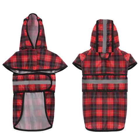 Patterned Dog Raincoat with Hood