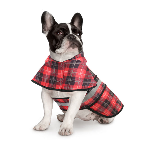 Patterned Dog Raincoat with Hood