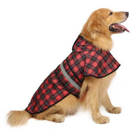 Patterned Dog Raincoat with Hood