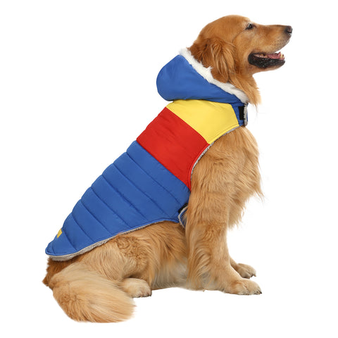 Dog Puffer Jacket with Harness Hole