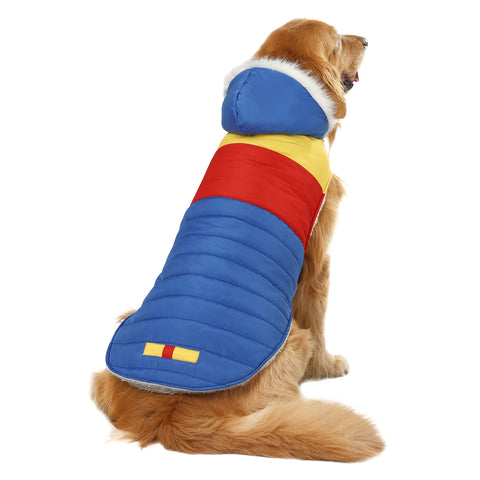 Dog Puffer Jacket with Harness Hole