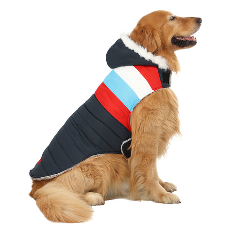 Dog Puffer Jacket with Harness Hole