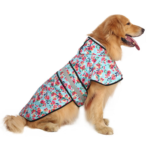 Patterned Dog Raincoat with Hood