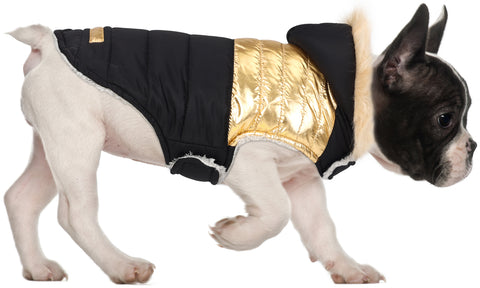 Dog Puffer Jacket with Harness Hole