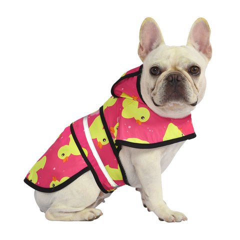 Patterned Dog Raincoat with Hood