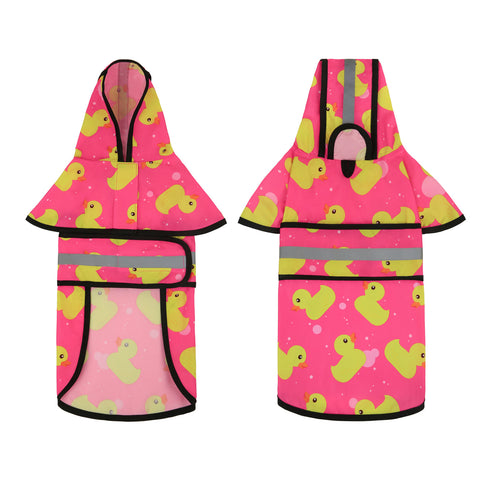 Patterned Dog Raincoat with Hood