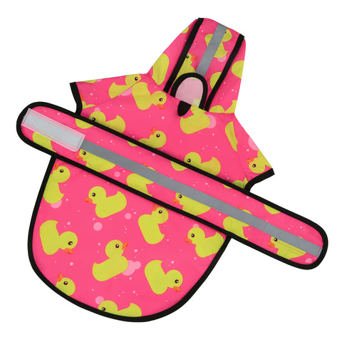 Patterned Dog Raincoat with Hood