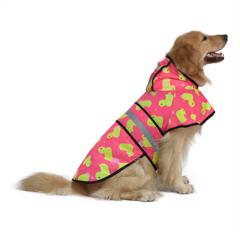 Patterned Dog Raincoat with Hood