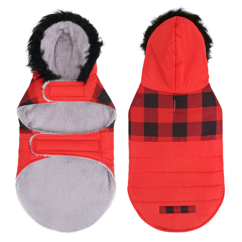 Dog Puffer Jacket with Harness Hole