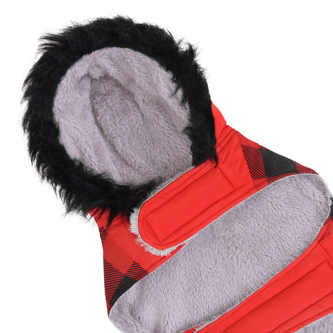 Dog Puffer Jacket with Harness Hole