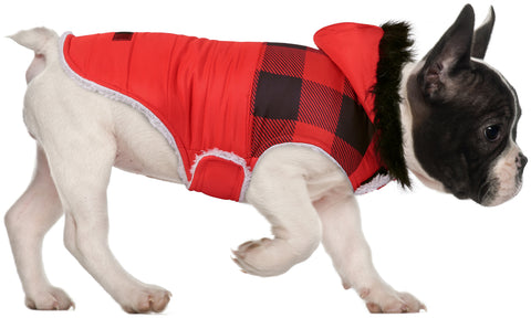 Dog Puffer Jacket with Harness Hole