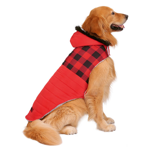 Dog Puffer Jacket with Harness Hole