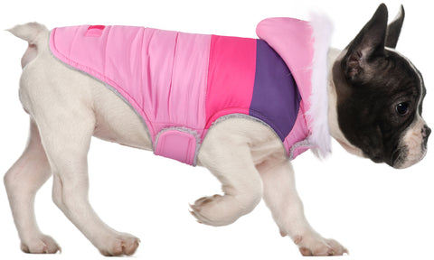 Dog Puffer Jacket with Harness Hole