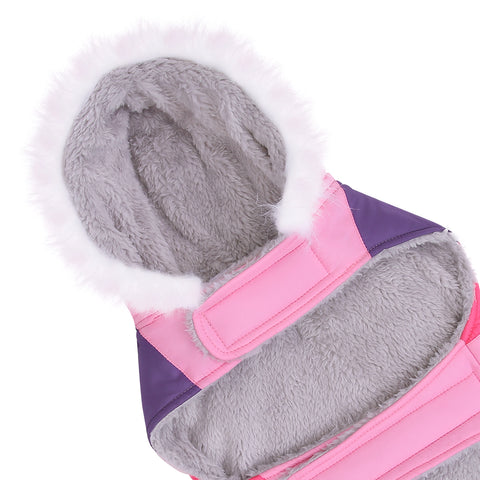 Dog Puffer Jacket with Harness Hole