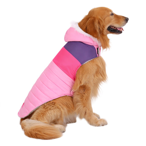 Dog Puffer Jacket with Harness Hole