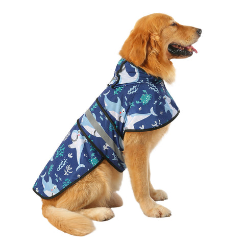 Patterned Dog Raincoat with Hood