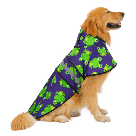 Patterned Dog Raincoat with Hood