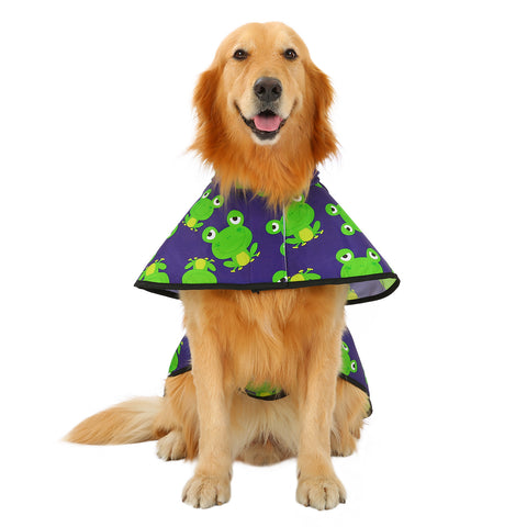 Patterned Dog Raincoat with Hood