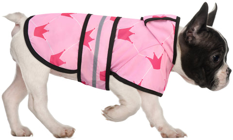 Patterned Dog Raincoat with Hood