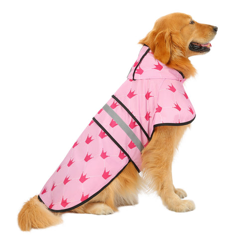 Patterned Dog Raincoat with Hood